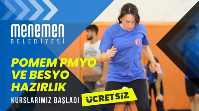 Menemen'de ücretsiz POMEM ve BESYO kursu