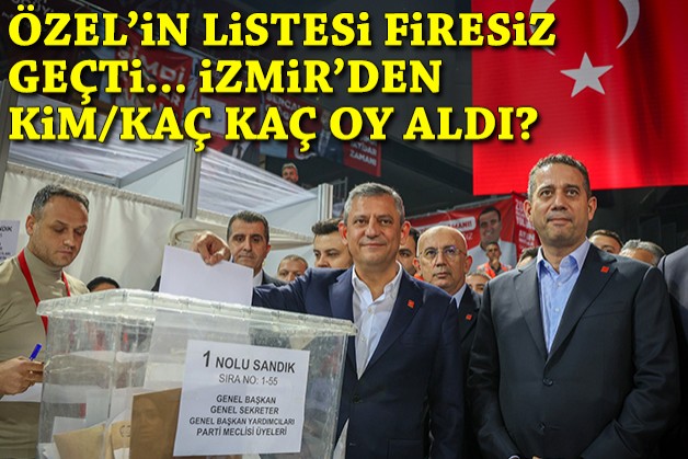 Özel'in listesi firesiz geçti: İzmir'den kim/kaç oy aldı?