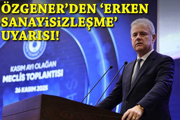 Özgener'den 'erken sanayisizleşme' uyarısı