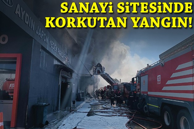 Sanayi sitesinde korkutan yangın!