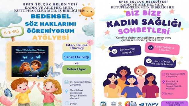 Selçuk'ta kadın ve çocuklar için farkındalık atölyeleri