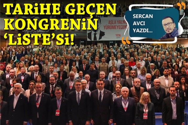 Tarihe geçen kongrenin 'liste'si