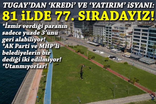 Tugay'dan 'kredi' ve 'yatırım' isyanı: 81 ilde 77'nciyiz!