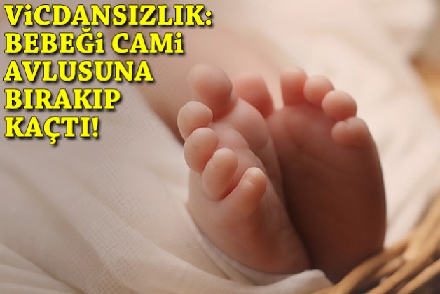 Vicdansızlık: Bebeği cami avlusuna bırakıp kaçtı!