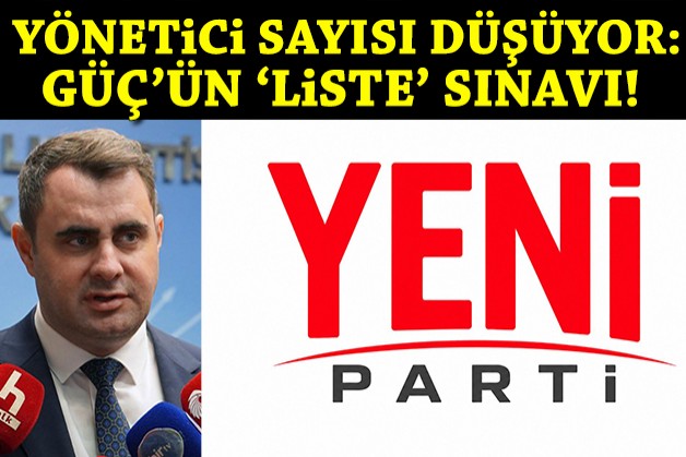 YENİ Parti’de yönetici sayısı düşüyor: Çağatay Güç’ün ‘liste’ sınavı!