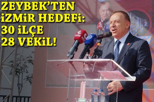 Zeybek'ten İzmir hedefi: 30 ilçe, 28 milletvekili!
